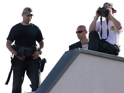 Security auf den Dächern von Stralsund
