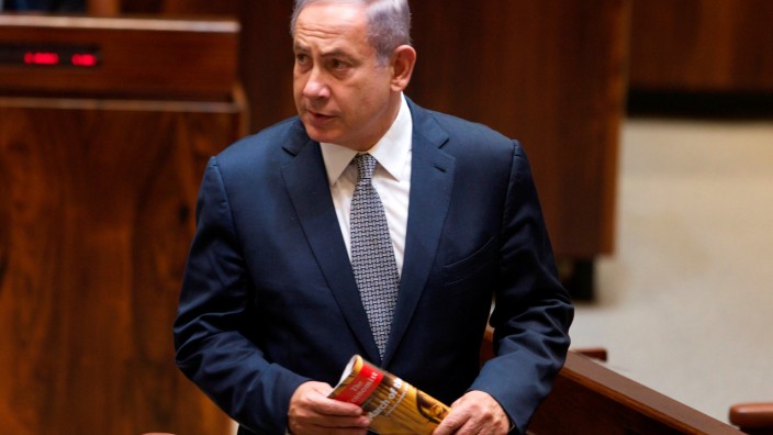 Israel's Prime Minister Netanyahu attends a session of the Knesset, the Israeli parliament, in Jerusalem