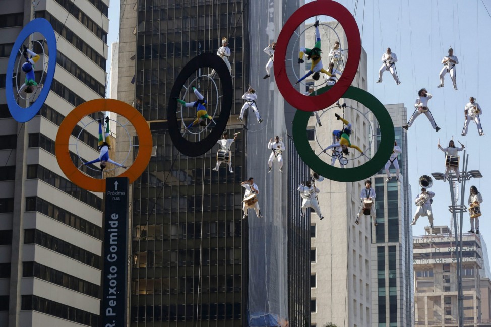 Olympic Flame arrives in Sao Paulo