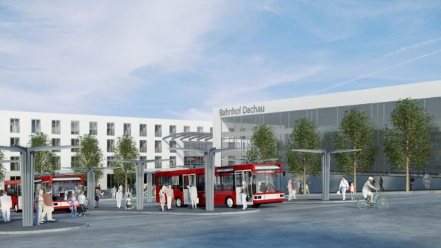 Simulation: Weitläufig, modern, urban: So stellt sich Wolfgang Moll den Bahnhofsplatz der Zukunft vor.