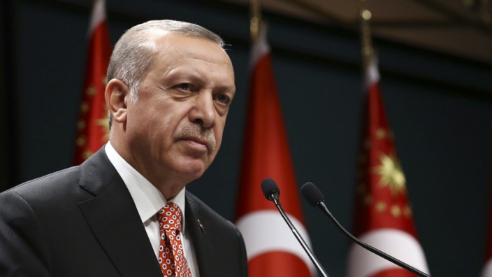 Türkei: Erdoğan bei einer TV-Ansprache im Präsidentenpalast.