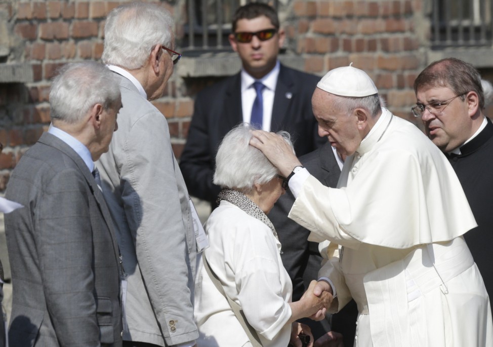 Pope Francis visits former Nazi German concentration and extermination camp Auschwitz-Birkenau in Oswiecim