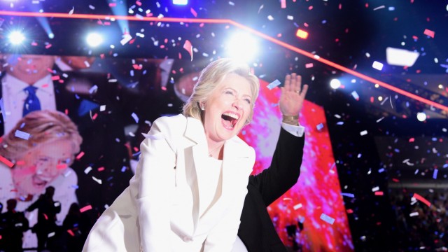 USA: In einem gewöhnlichen Jahr müsste es eigentlich für einen haushohen Wahlsieg reichen, aber 2016 ist kein normales Jahr: Hillary Clinton nach Annahme der Nominierung in Philadelphia.