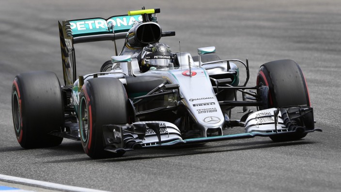 Qualifying zum GP in Hockenheim: Nico Rosberg war am Ende doch schneller als Hamilton.
