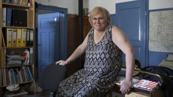 Jane Thomas, CSU, war früher mal ein Mann. Transgender, Transsexuell. Fotografiert in ihrer Wohnung