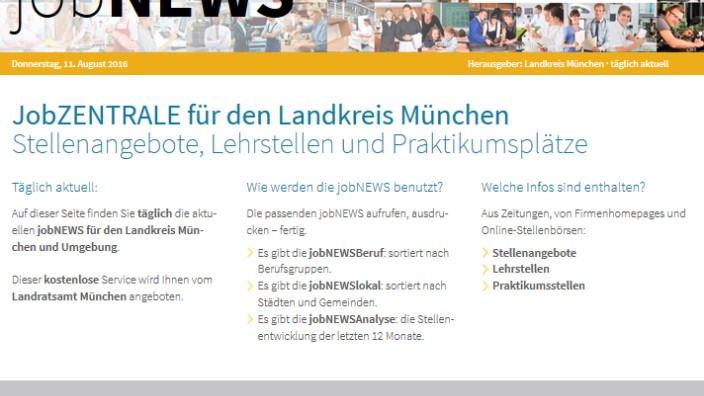 Online-Jobsuche: Arbeitssuche leicht gemacht: Mit einem neuen Online-Jobportal wartet der Landkreis München auf.