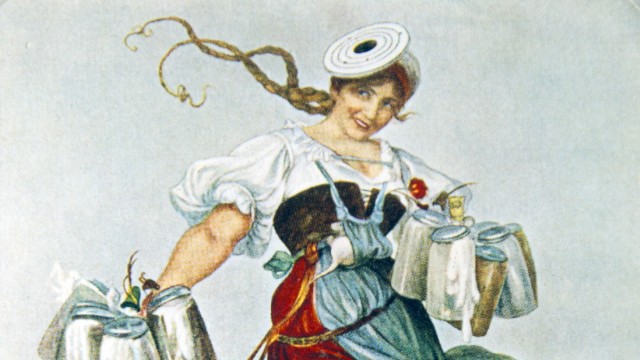Bayerischer Mythos: Frauen im Wirtshaus: Monumentalgemälde des Biermädls Coletta Möritz als Schützenlisl (1881).