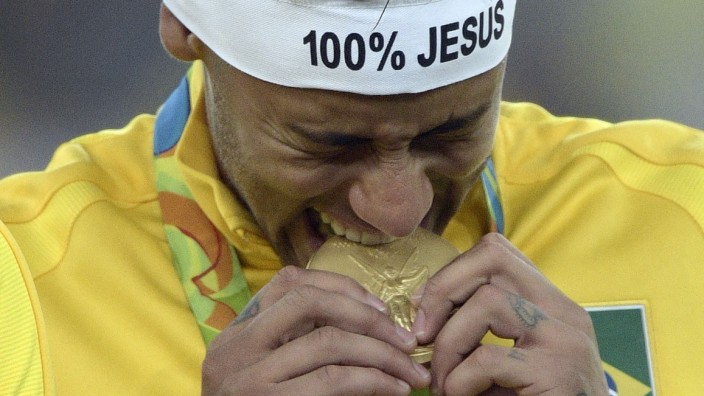 Olympia: Gold löst große Emotionen bei Neymar aus.