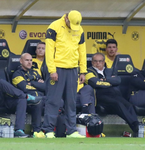 23 08 2014 xvex Fussball 1 Bundesliga Borussia Dortmund Bayer 04 Leverkusen v l Enttäuscht Tr; Fußball-Bundesliga