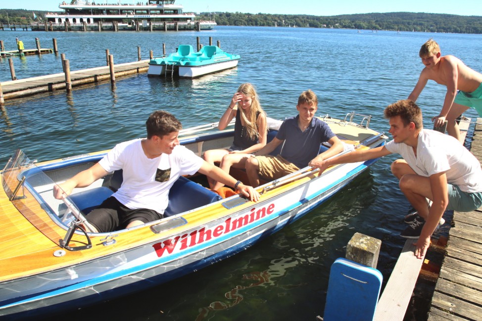 Bootsfahrer für Sommerreportage