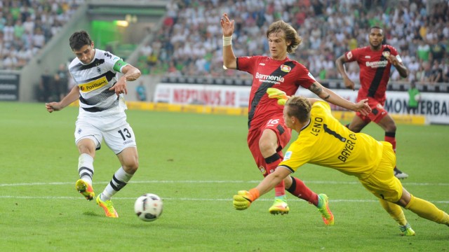 Borussia Mönchengladbach Bayer 04 Leverkusen 27 08 2016 Tor zum 2 1 für Gladbach durch Lars Stind