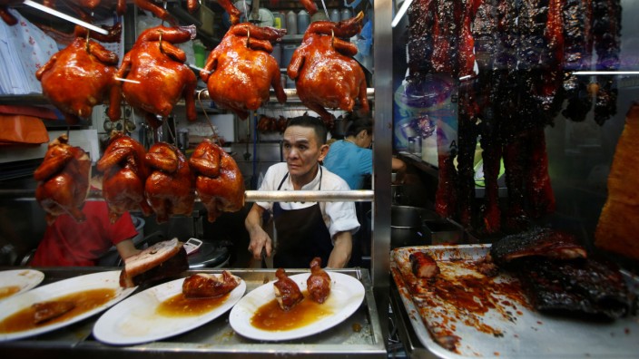 The Wider Image: Eating street in Singapore