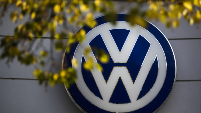 Volkswagen: Das Logo des VW-Konzerns im Oktober 2015, kurz nach Bekanntwerden des Abgasskandals.