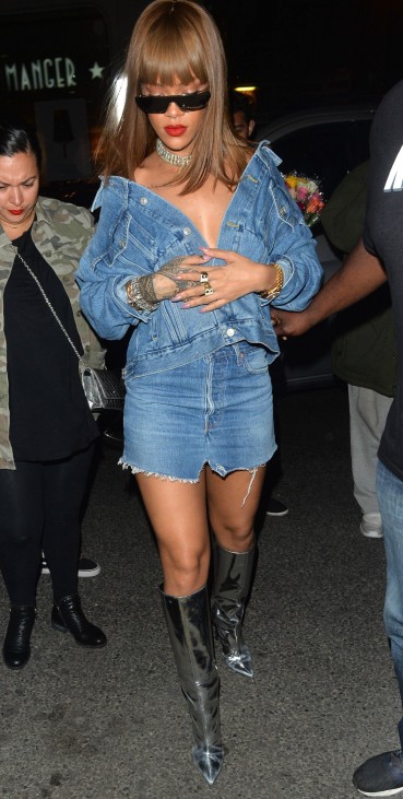Bajan R&B pop singer songwriter Rihanna is spotted leaving London s Tape night club AUGUST 19th 20