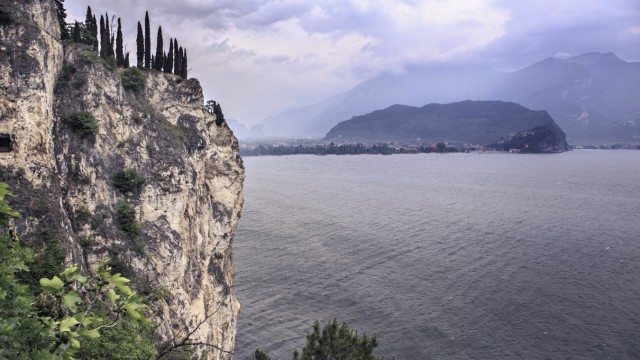 Italy Trentino Lake Garda at Riva del Garda PUBLICATIONxINxGERxSUIxAUTxHUNxONLY VT000364