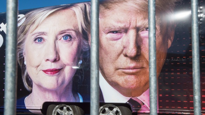 US-Wahlkampf: Live-Konfrontation: Die Präsidentschaftskandidaten Hillary Clinton und Donald Trump treten am Montag erstmals gegeneinander an.