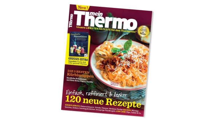 Neues Magazin: "Mein Thermo" hat 116 Seiten und kostet im Einzelverkauf 4,99 Euro. Die zweite Ausgabe des Zweimonatshefts mit Rezepten für den Heizmixer erscheint am 10. November.