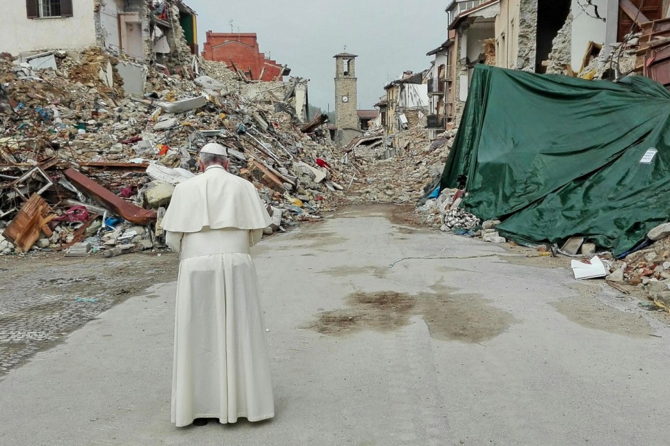 Pope Francis visits Amatrice