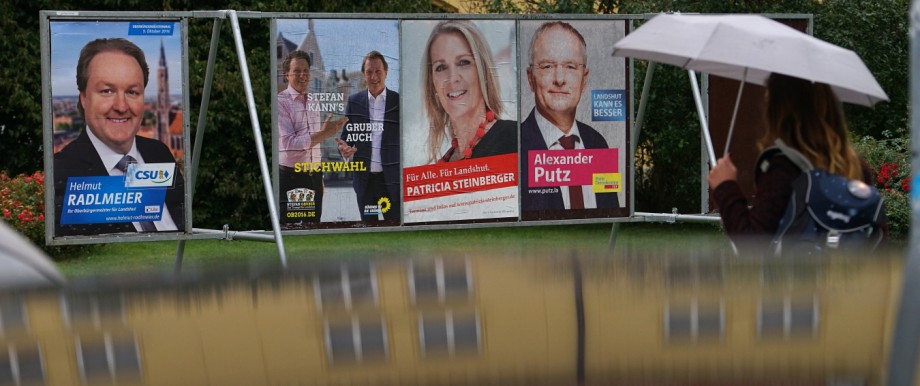 Landshut: "Landshut kann es besser": FDP-Mann Putz (rechts) tritt in der Stichwahl gegen den CSU-Kandidaten Radlmeier (links) an.
