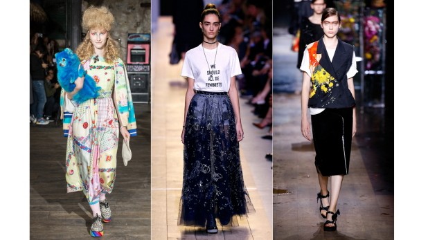 Fashion Week Paris: Mode ist immer dann stark, wenn sie etwas auszulösen vermag. Kleider von der Pariser Modewoche für Frühjahr/Sommer 2017: Manish Arora, Maria Grazia Chiuri für Christian Dior und Dries Van Noten.