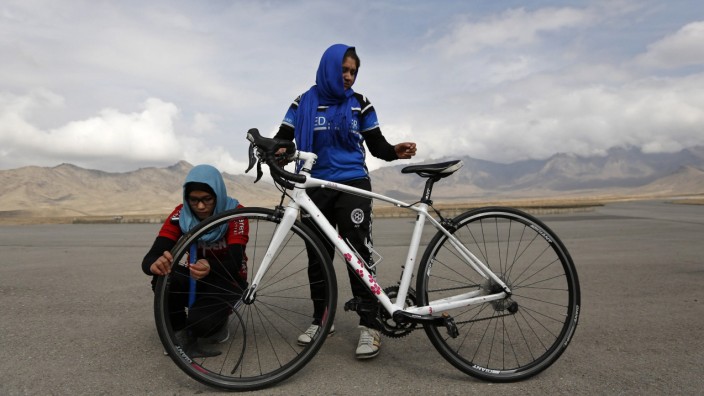 Wider Image: Afghanistan's Women Racers