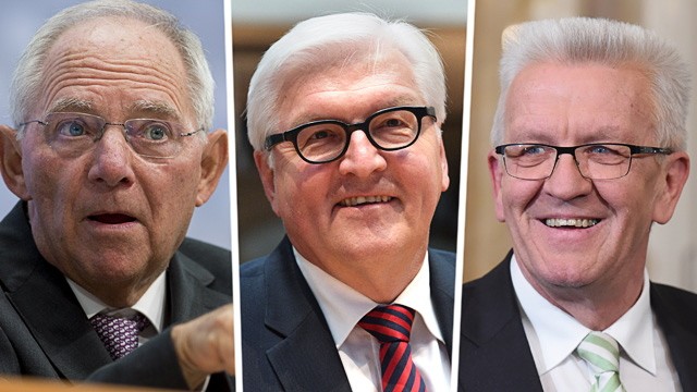 Gauck-Nachfolge: Ehrenwerte Kandidaten für das Amt des Bundespräsidenten: Wolfgang Schäuble, Frank-Walter Steinmeier, Winfried Kretschmann