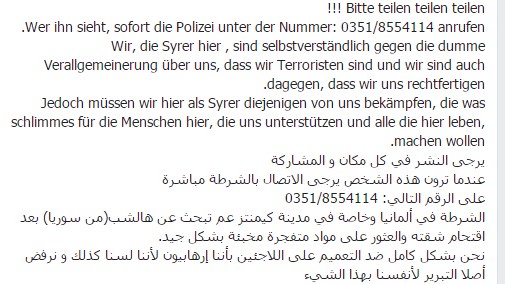 Syrische Facebook-Gruppe "German LifeStyle GS"