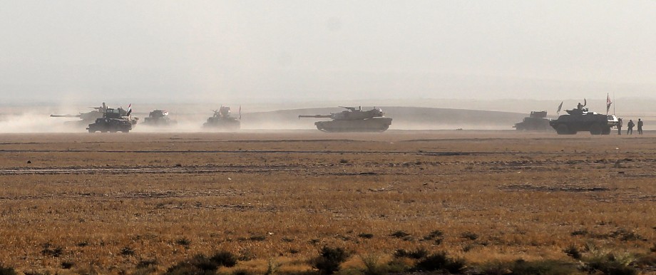 Offensive gegen IS in Irak: Irakische Truppen, etwa 45 Kilometer südlich von Mossul.