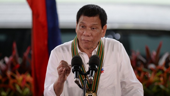 Philippinen: Duterte bei einer Rede in Manila