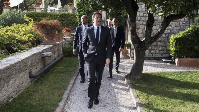 Matteo Renzi in Taormina to present next G7