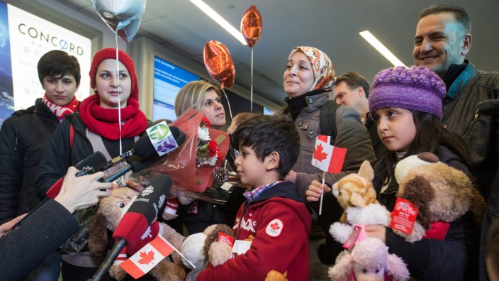 Familie Kurdi bei der Ankunft in Vancouver Ende vergangenen Jahres.