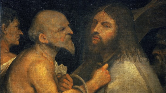 Spurensuche: Giorgione und / oder Tizian: "Kreuztragender Christus" (um 1505).
