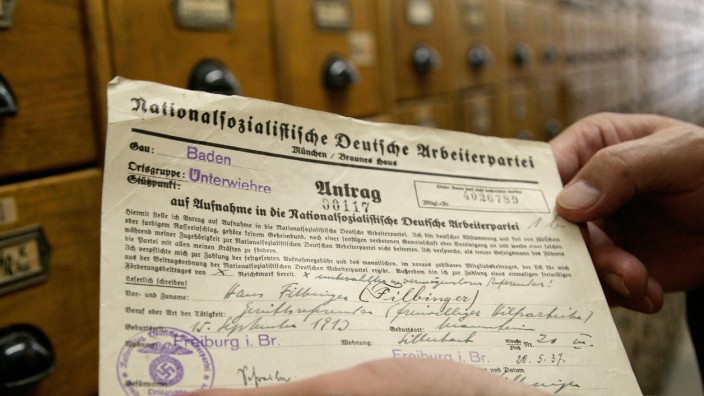 NSDAP-Antrag von Filbinger
