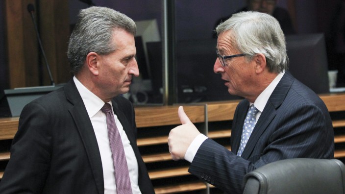 Günther Oettinger und Jean-Claude Juncker