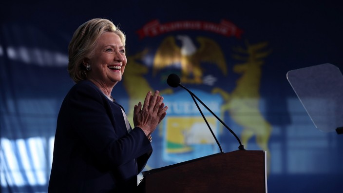 Hillary Clinton Campaigns In Key Swing States