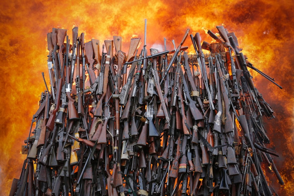 Kenya burns 5,250 illegal firearms