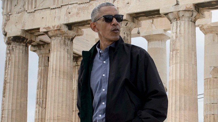 Barack Obama in Athen: Auf seiner Abschiedstour als US-Präsident besucht Barack Obama Athen, wo einst die Demokratie als Staatsform erfunden wurde.
