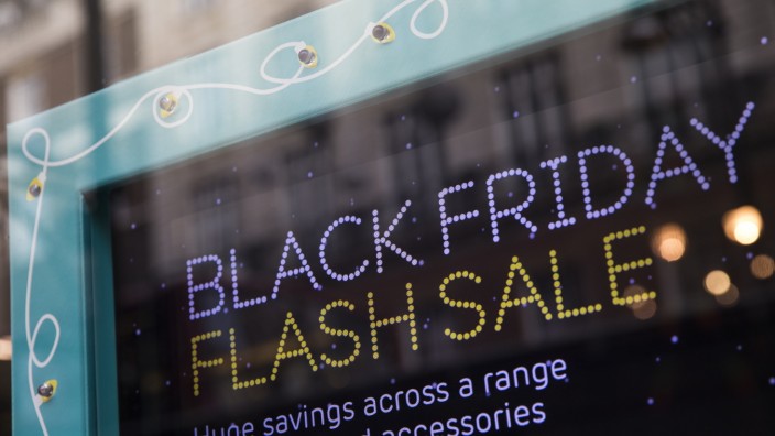 Shops In Oxford Street Prepare For Black Friday Shopping Event