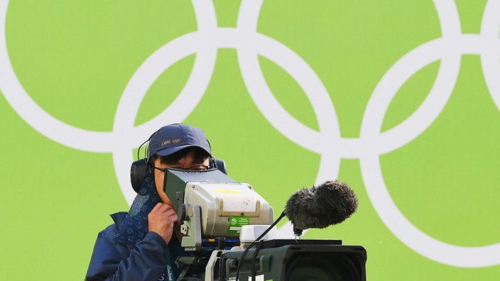 Rio 2016 - TV-Kameramann beim Bogenschießen