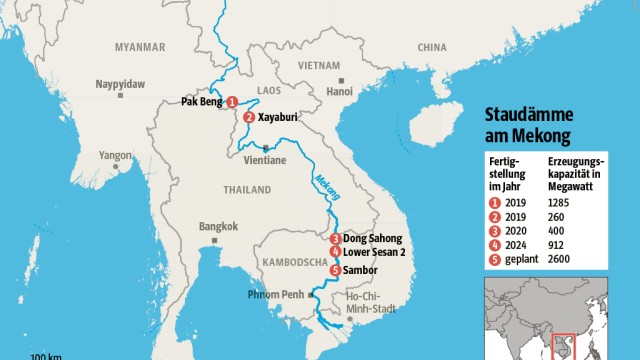 Südostasien: SZ-Karte; Quelle: sciencemag.org, WLE Greater Mekong