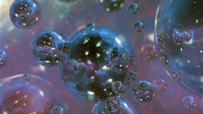 Bubble Universes Concept Art Bubble universes Computer illustration of multiple bubble universes as