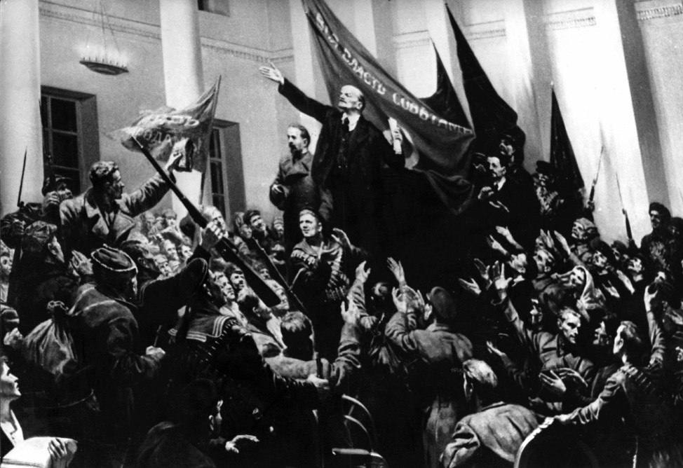 Lenin als Führer der russischen Oktoberrevolution