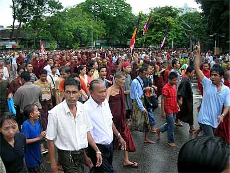 Proteste in Birma, dpa