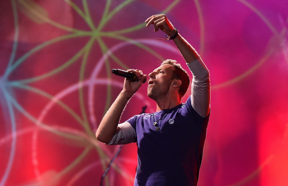 British rock band Coldplay performing in Brisbane