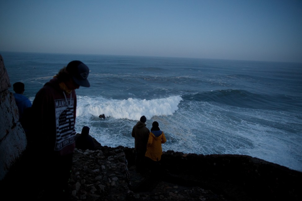 Surfers From Around The World Gather At Nazare And Wait For Giant Waves