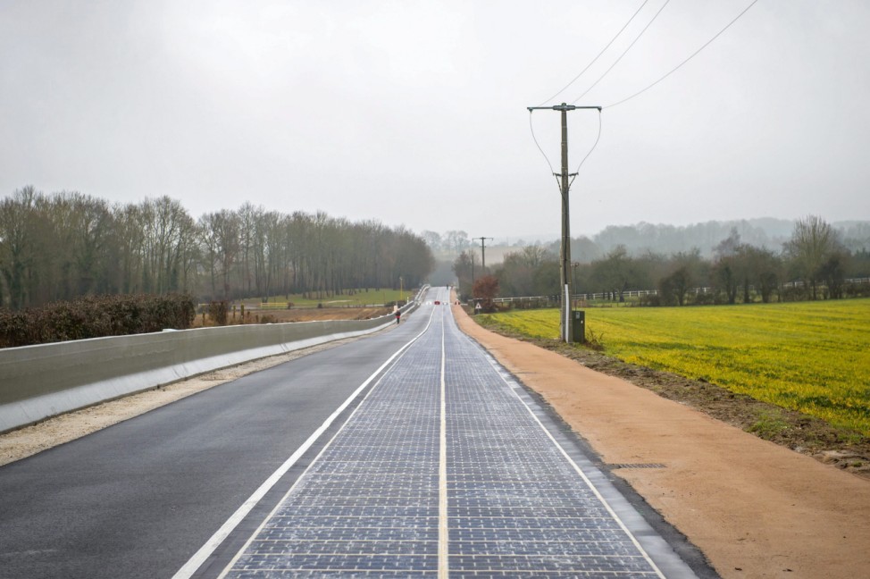 Launch of the first world's solar road in France