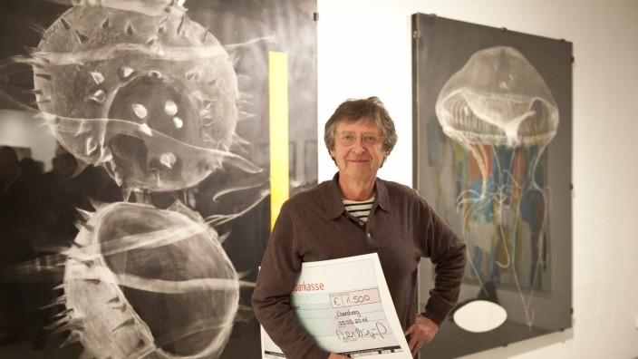 Ebersberg: Mit meisterhaften Zeichnungen von Quallen und Samenpollen gewann der Tübinger Zeichner Frido Hohberger heuer den Kunstpreis des Landrats.