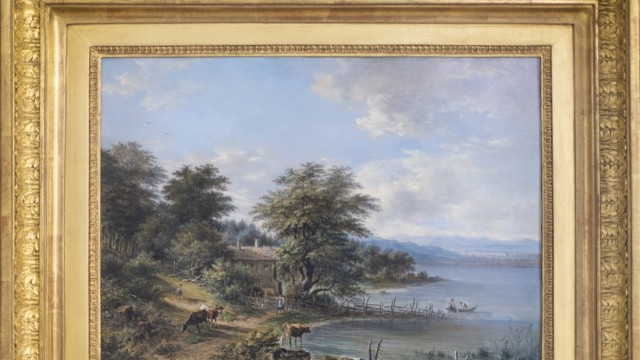 Berg: "Leoni am See": Johann Jakob Dorners Gemälde entstand Mitte des 19. Jahrhunderts.