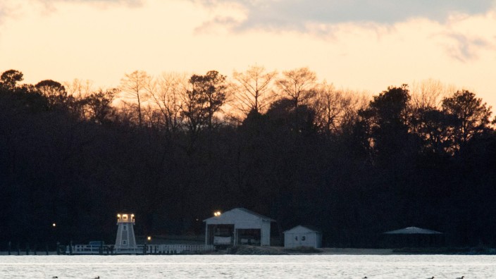 US-Regierung sperrt Anwesen: Die Bootsanlegestelle des russischen Anwesens bei Centreville, Maryland.