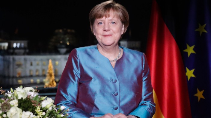 Dokumentation: Bundeskanzlerin Angela Merkel bei der Aufzeichnung der Neujahrsansprache 2016.